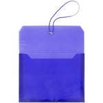 JAM Paper® Plastic Expanding Envelope, Elastic Closure, 9.75" x 13" w/ 2" Expansion, Blue (218E25BU)