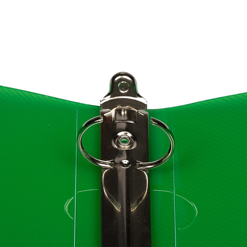 JAM Paper Heavy Duty 1" 3-Ring Flexible Poly Binders, Green (751T1GR)