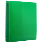 JAM Paper Heavy Duty 1" 3-Ring Flexible Poly Binders, Green (751T1GR)