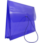 JAM Paper® Plastic Expanding Envelope, Elastic Closure, 9.75" x 13" w/ 2" Expansion, Blue (218E25BU)