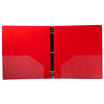 JAM Paper Designders 1" 3-Ring Flexible Poly Binders, Red (751T1RE)