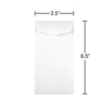 JAM Paper #7 Coin Envelope, 3 1/2" x 6 1/2", White, 25/Pack (95083)