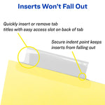 Avery Big Tab Insertable Paper Dividers, 5-Tab, Yellow (11110)