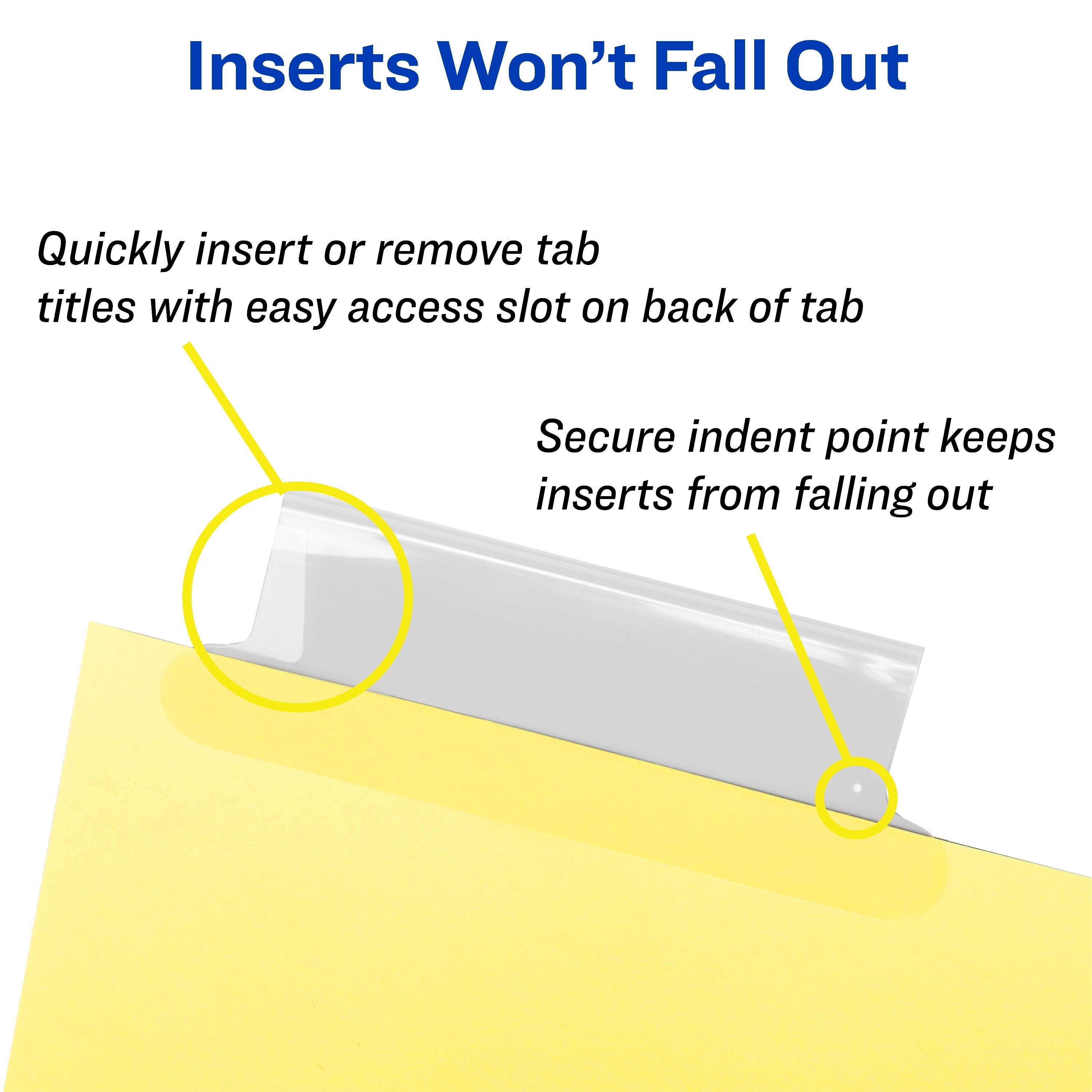 Avery Big Tab Insertable Paper Dividers, 5-Tab, Yellow (11110)