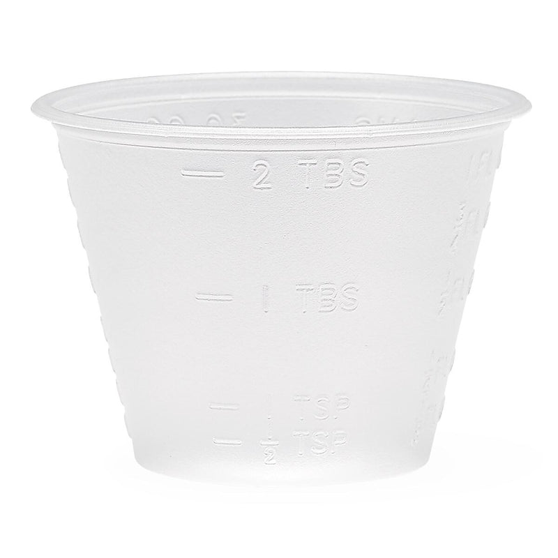Medline Non-Sterile Graduated 1 oz., Plastic Medicine Cups, Clear, 100/Pack (DYND80000H)