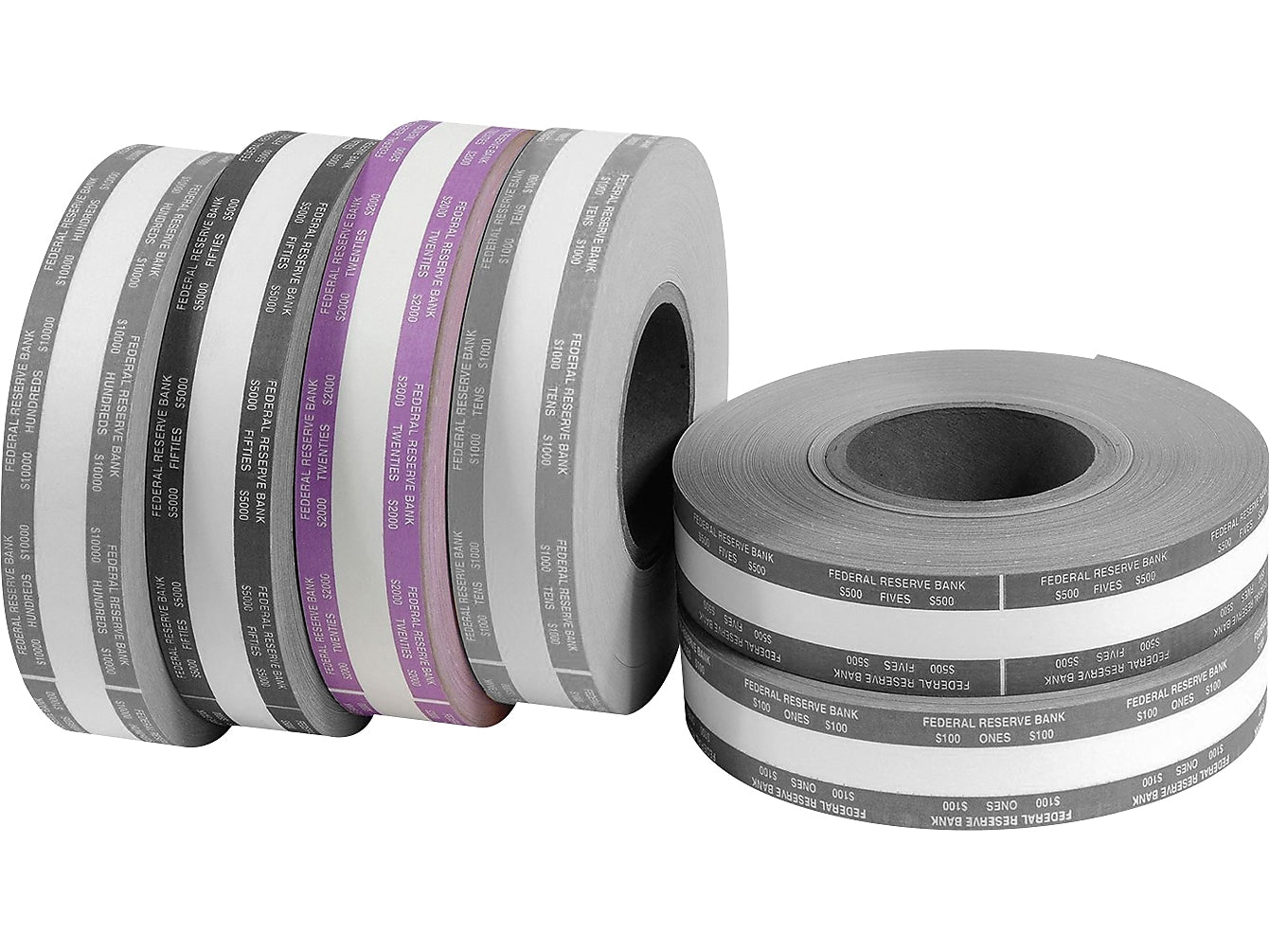 CONTROLTEK Giesecke & Devrient Currency Straps, Violet, 10/Carton (575025)