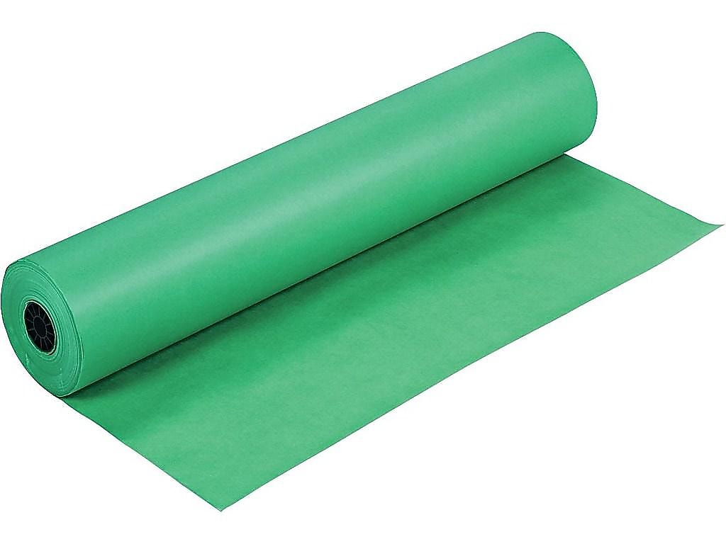 Rainbow Duo-Finish Paper Roll, 36"W x 1000'L, Bright Green (0063130)