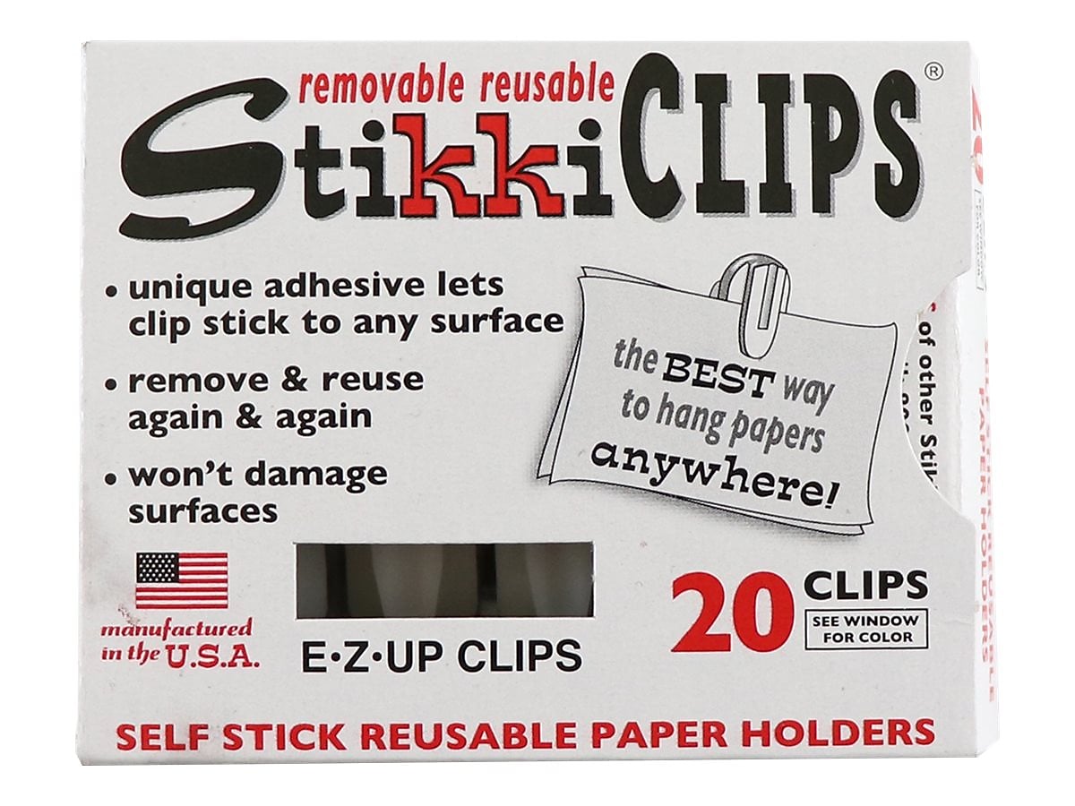 Advantus Damage Free Small Spring Clips, White, 20/Pack (AVT01220)
