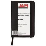 JAM Paper Pocket Notebook, 3.75" x 5.625", Narrow Ruled, 100 Sheets, Black (340526602)