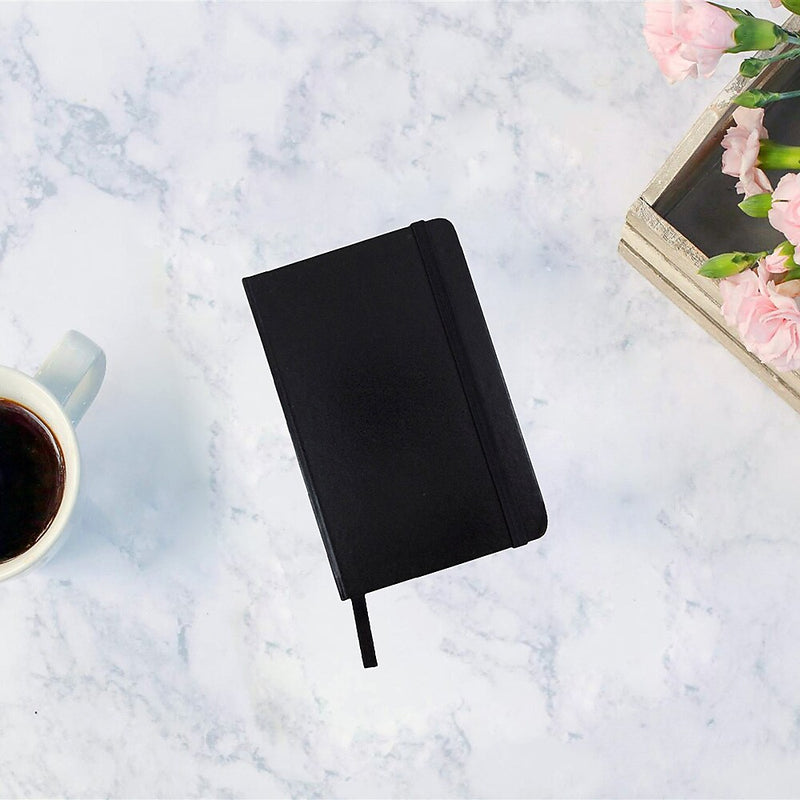 JAM Paper Pocket Notebook, 3.75" x 5.625", Narrow Ruled, 100 Sheets, Black (340526602)