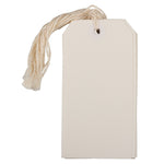 JAM PAPER 4 3/4" Gift Tags with String, White, 100/Pack (3919712B)