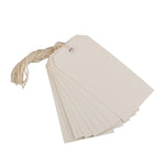 JAM PAPER 4 3/4" Gift Tags with String, White, 100/Pack (3919712B)