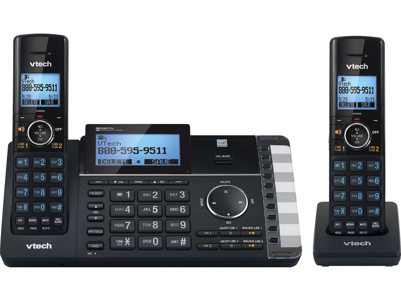 VTech 2-Handset Cordless Telephone, Black (DS6251-2)