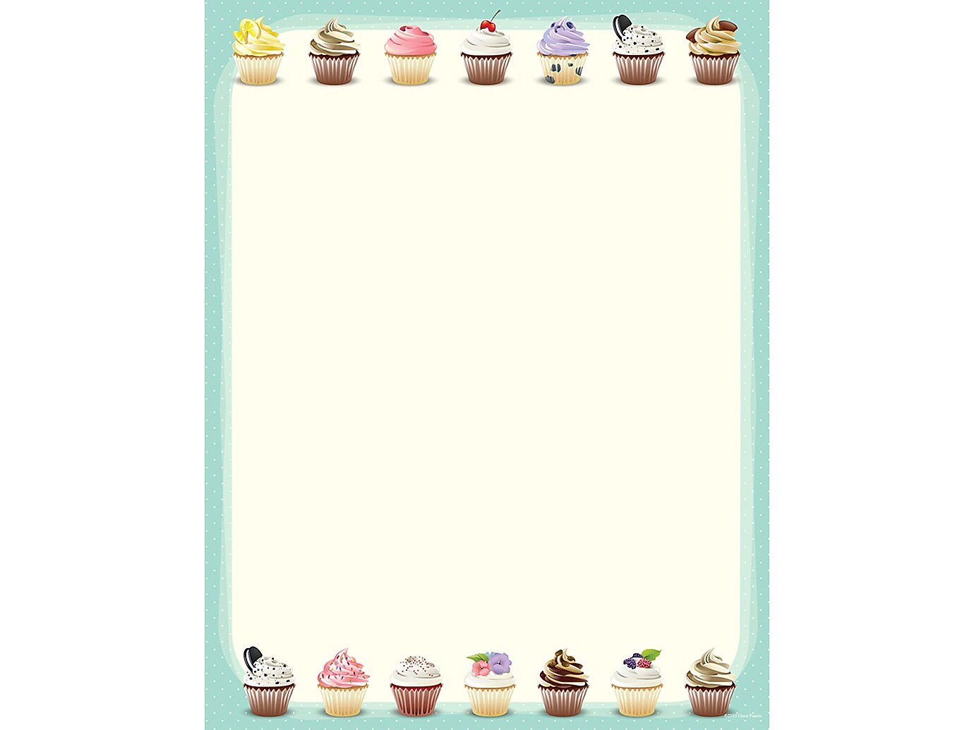 Great Papers! Iced Cupcakes Everyday Letterhead, Multicolor, 80/Pack (2019046)