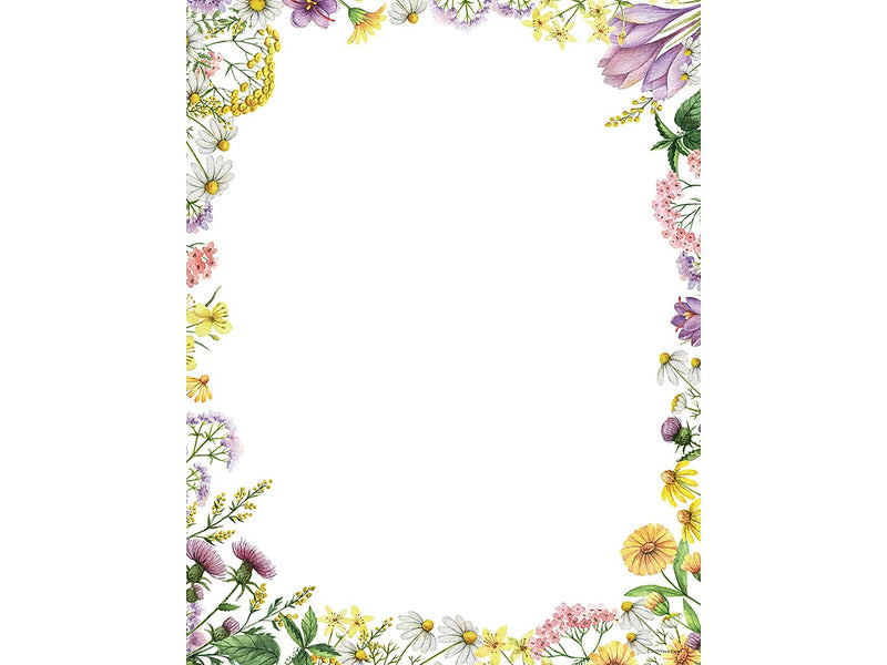 Great Papers! Flower Meadows Everyday Letterhead, Multicolor, 80/Pack (2019077)