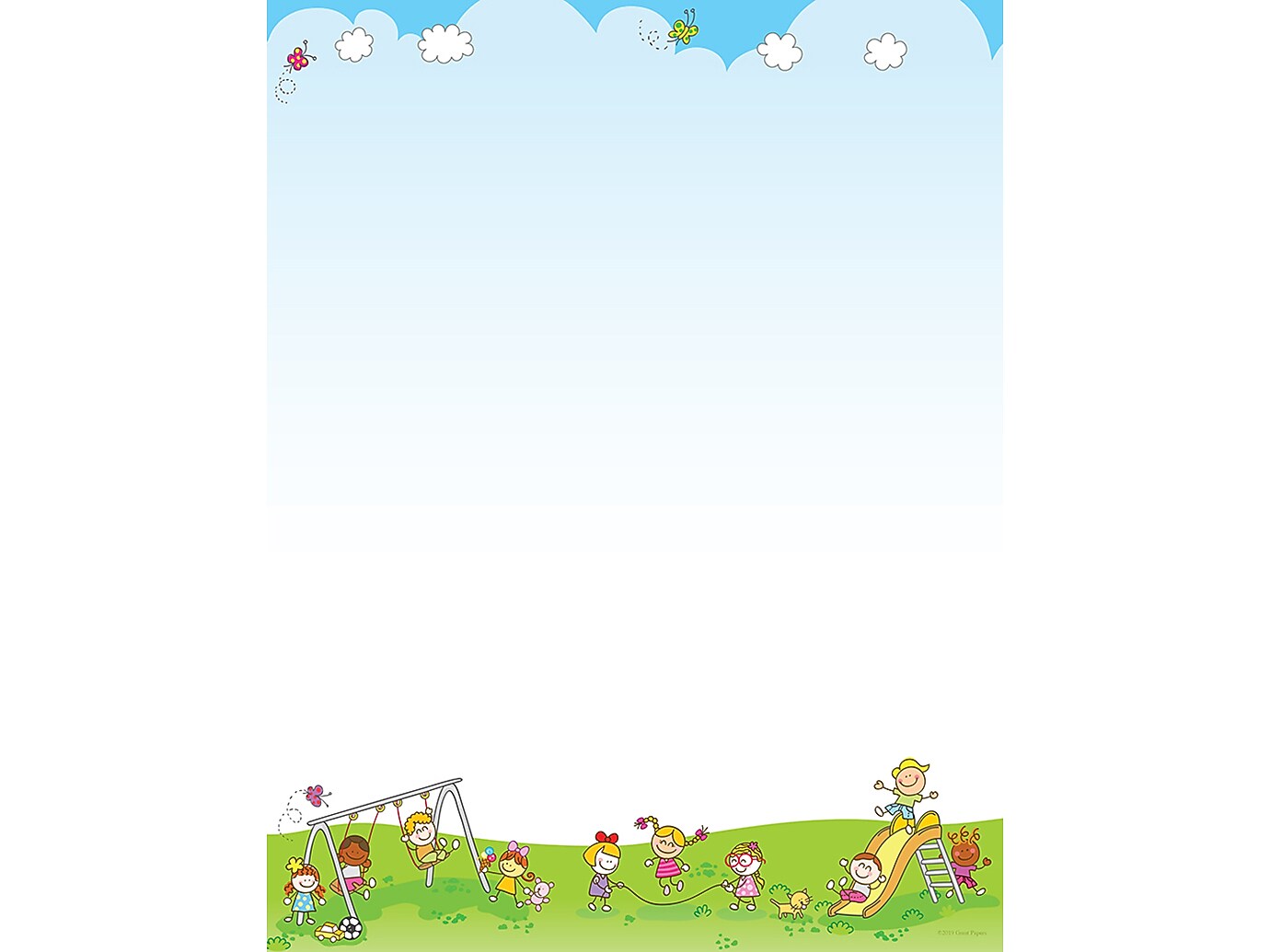 Great Papers! Let's Play Children Letterhead, Multicolor, 80/Pack (2019058)