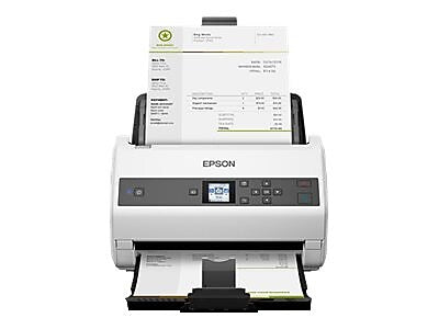 Epson WorkForce DS-870 Duplex Document Scanner, White/Black (B11B250201)
