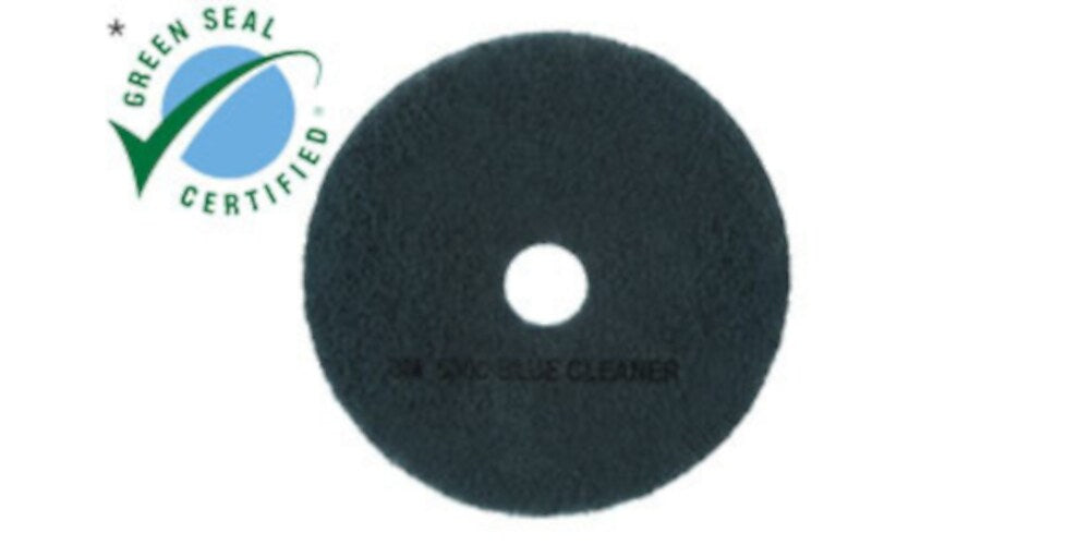3M™ 5300 12" Low-Speed Cleaner Scrubbing Pad, Blue, 5/Carton