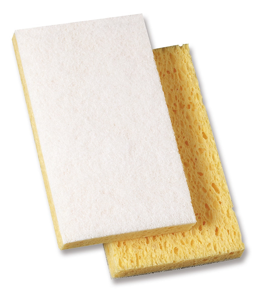 Scotch-Brite™ Light Duty Scrubbing Sponge with Scouring Pad, 6.1" x 3.6" x 0.7", 20/Case (63)