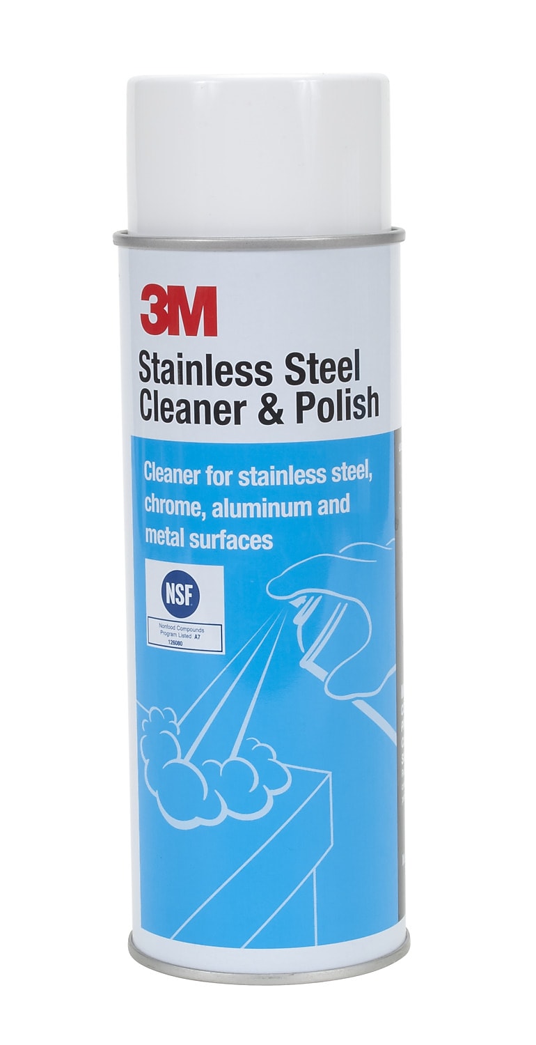 3M™ Stainless Steel Cleaner & Polish, 21 oz Aerosol, 12/case (14002)