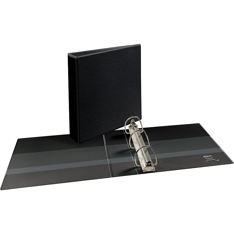 Avery 2" 3-Ring View Binders, D-Ring, Black (AVE09500)