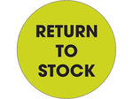 Decker Tape Products Return To Stock Identification & Color Coding Labels, 2"Dia., Yellow/Black, 500 Labels/Roll (DL3574)