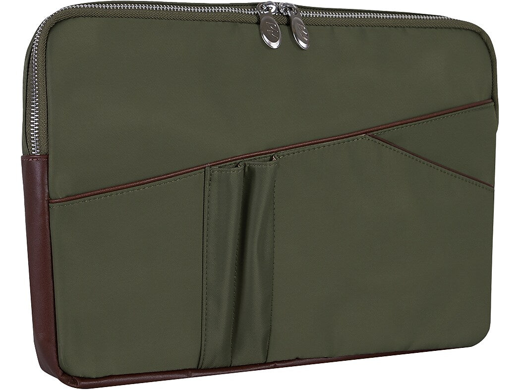 McKlein N Series AUBURN 15" Nylon Laptop Sleeve, Green (18321MCK)
