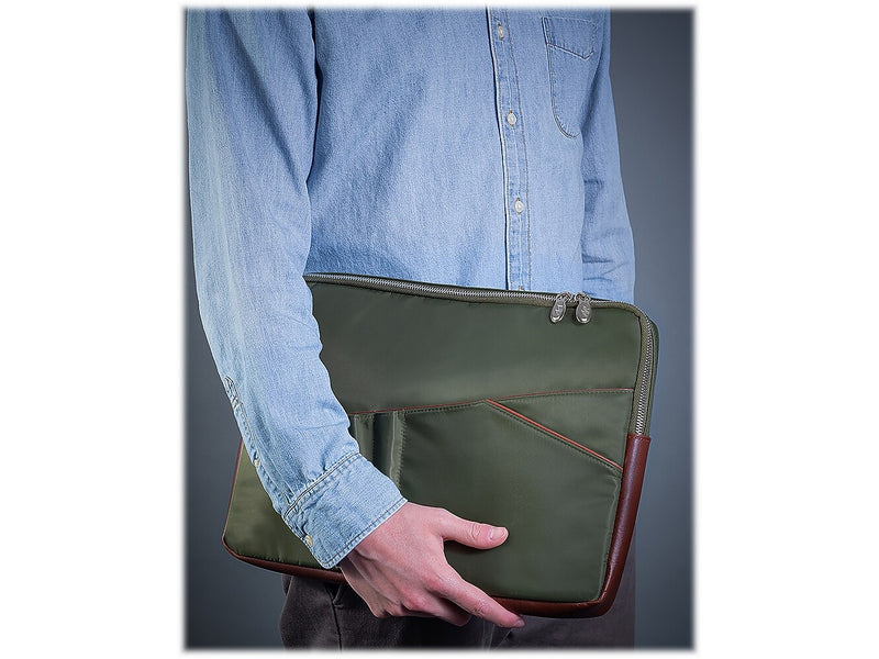 McKlein N Series AUBURN 15" Nylon Laptop Sleeve, Green (18321MCK)