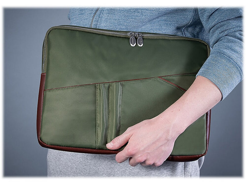 McKlein N Series AUBURN 15" Nylon Laptop Sleeve, Green (18321MCK)