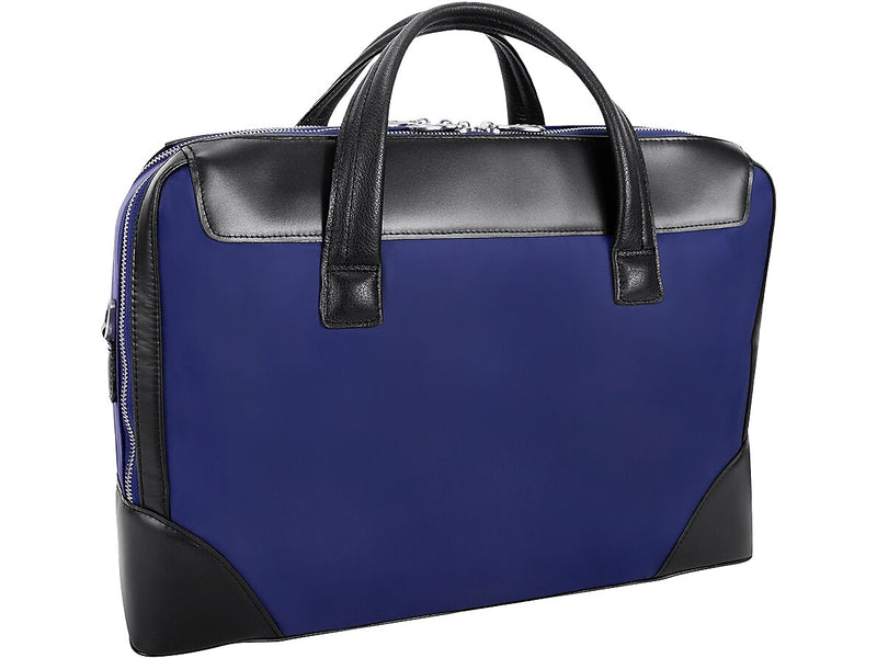 McKlein HARPSWELL Nylon Briefcase, Laptop Compatible, Navy (18567MCK)