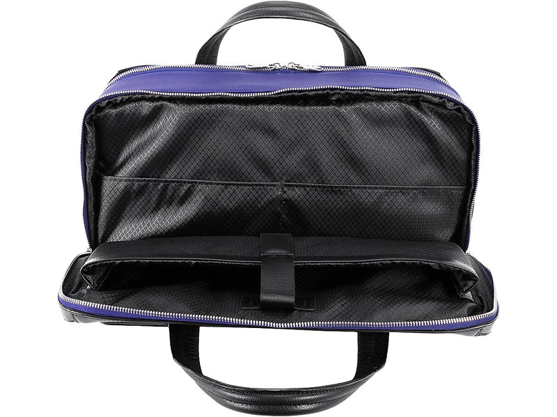 McKlein HARPSWELL Nylon Briefcase, Laptop Compatible, Navy (18567MCK)