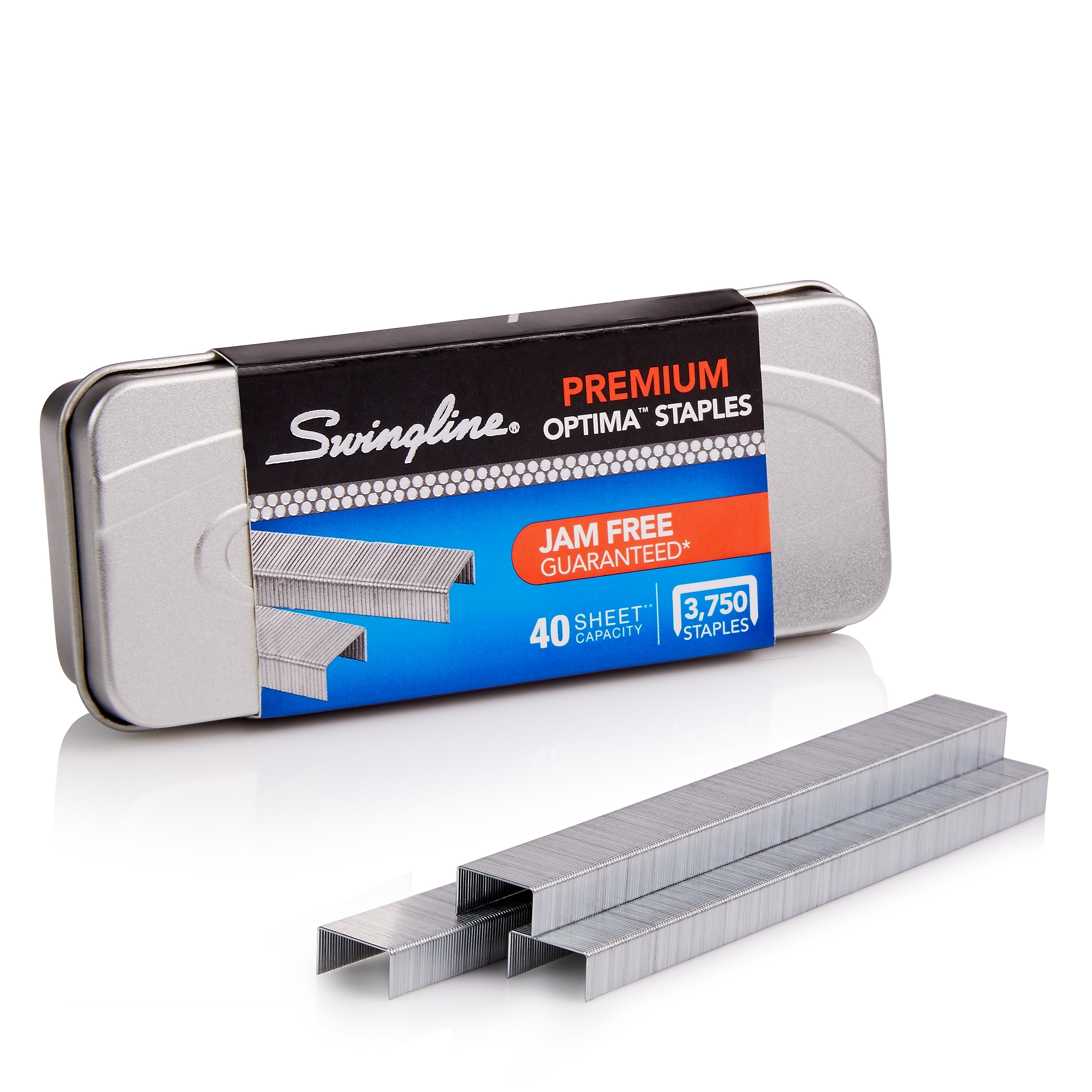 Swingline® Optima™ Premium Staples, 1/4" Length, 210/Per Strip, 3,750/Per Box (35556)