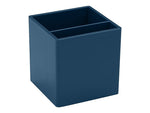 Poppin 2 Compartment Plastic Pen Cup, Slate Blue (105970)