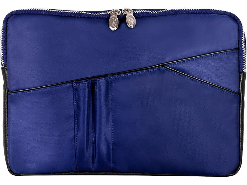 McKlein N Series CRESCENT 14" Nylon Laptop Sleeve, Navy (18337MCK)