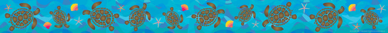 Barker Creek Double-Sided Border, 35" x 3", Kai Ola Sea Turtles, 12/Pack (BC915)