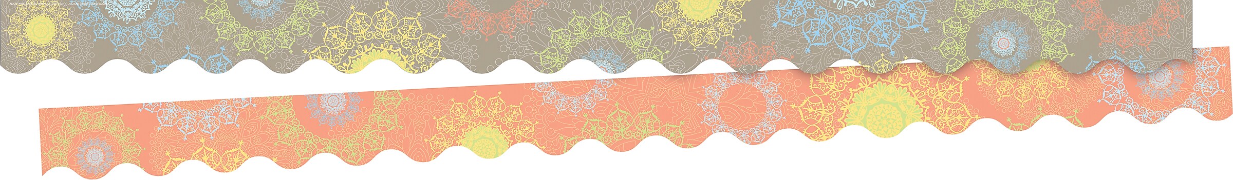 Barker Creek Double-Sided Scalloped Border, 36" x 2.25", Mindfulness Sunset, 26/Pack (BC4001)