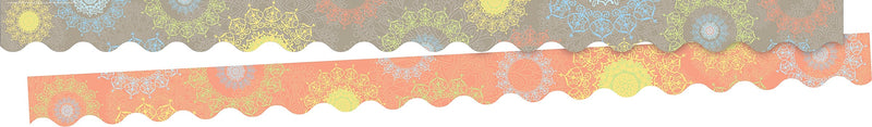 Barker Creek Double-Sided Scalloped Border, 36" x 2.25", Mindfulness Sunset, 26/Pack (BC4001)