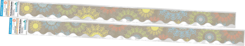 Barker Creek Double-Sided Scalloped Border, 36" x 2.25", Mindfulness Sunset, 26/Pack (BC4001)