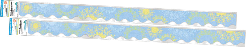 Barker Creek Double-Sided Scalloped Border, 36" x 2.25", Mindfulness Sunrise, 26/Pack (BC4007)