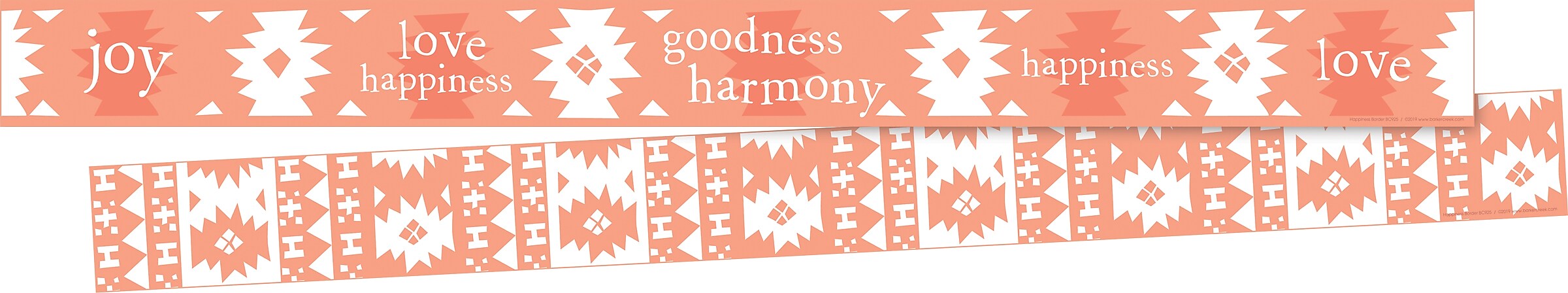 Barker Creek Double-Sided Border, 35" x 3", Happiness, 24/Pack (BC4004)