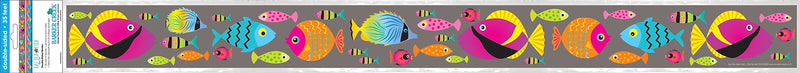 Barker Creek Double-Sided Border, 35" x 3", Kai Ola Sea Tropical Fish, 12/Pack (BC918)