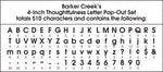 Barker Creek Thoughtfulness  4" Letters and Numbers, Multicolored, 510/Pack (BC3755)