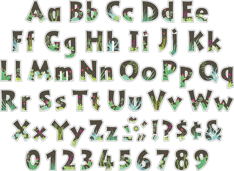 Barker Creek Petals & Prickles  4" Letters and Numbers, Multicolored, 510/Pack (BC3996)
