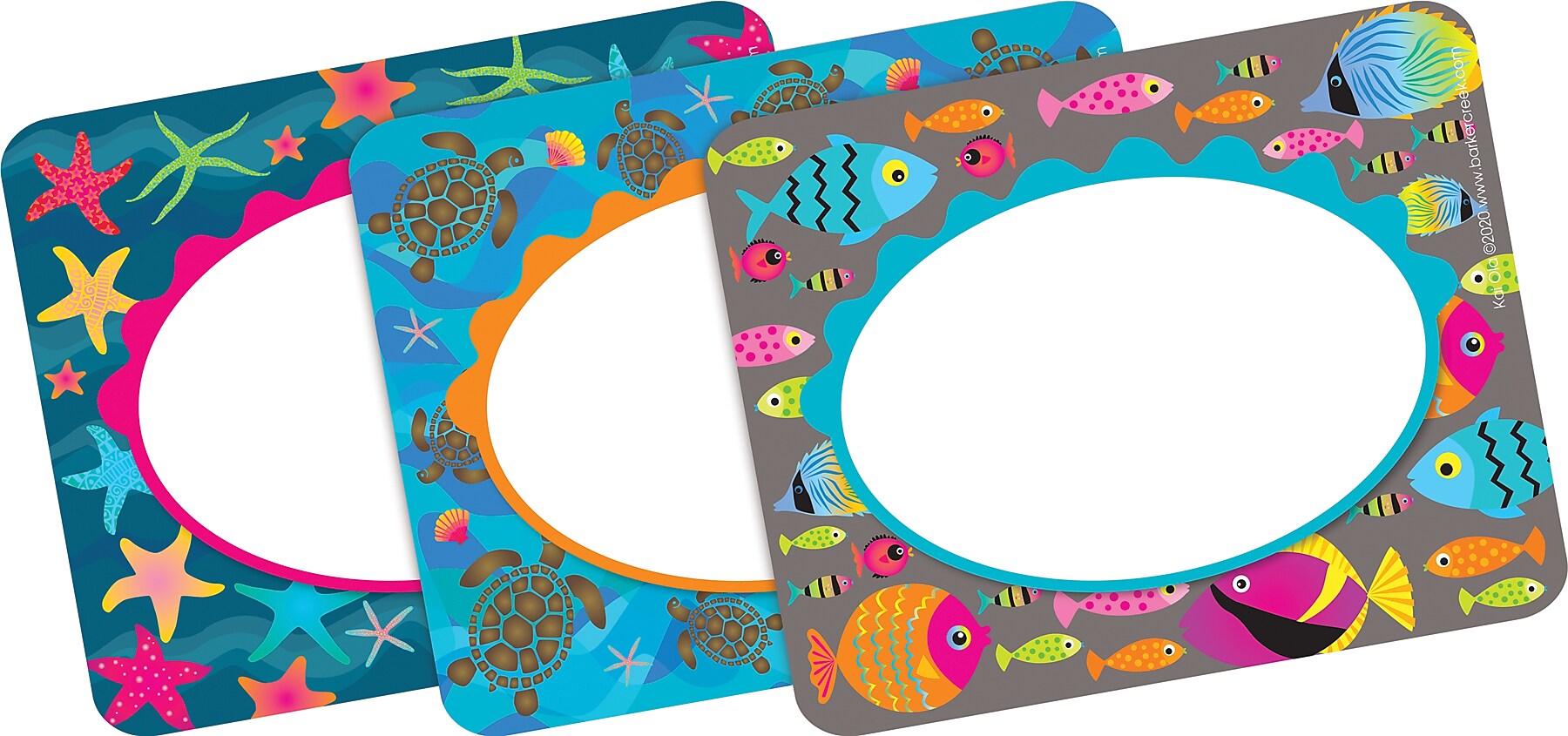 Barker Creek Self-adhesive Kai Ola School Name Tags, 2.75" x 3.5", 45/Pack (BC1535)