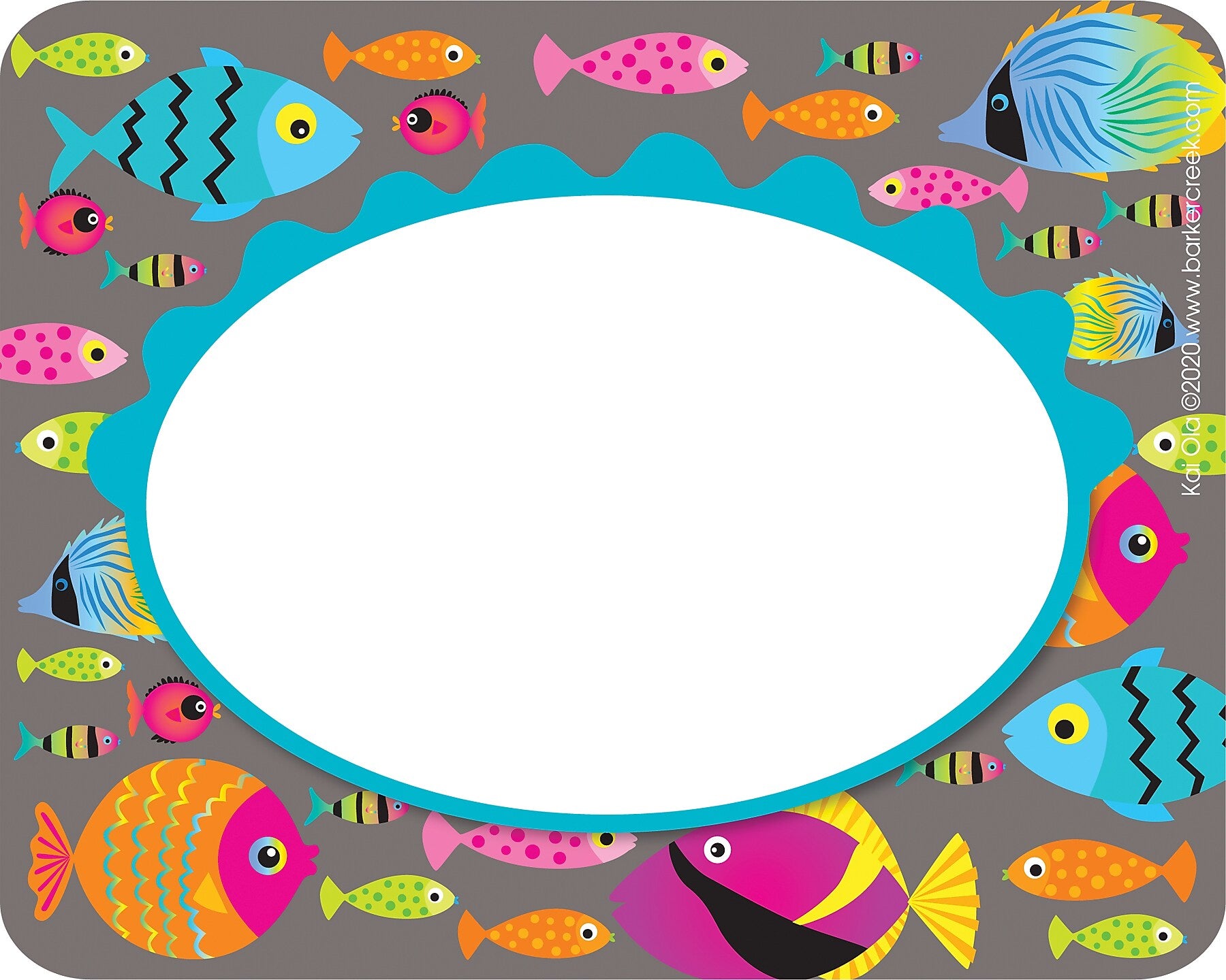 Barker Creek Self-adhesive Kai Ola School Name Tags, 2.75" x 3.5", 45/Pack (BC1535)