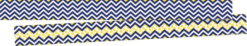 Barker Creek Double-Sided Border Set, 35" x 3", Chevron, 6 designs, 72/Set (BC4000)