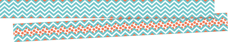Barker Creek Double-Sided Border Set, 35" x 3", Chevron, 6 designs, 72/Set (BC4000)
