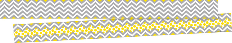 Barker Creek Double-Sided Border Set, 35" x 3", Chevron, 6 designs, 72/Set (BC4000)