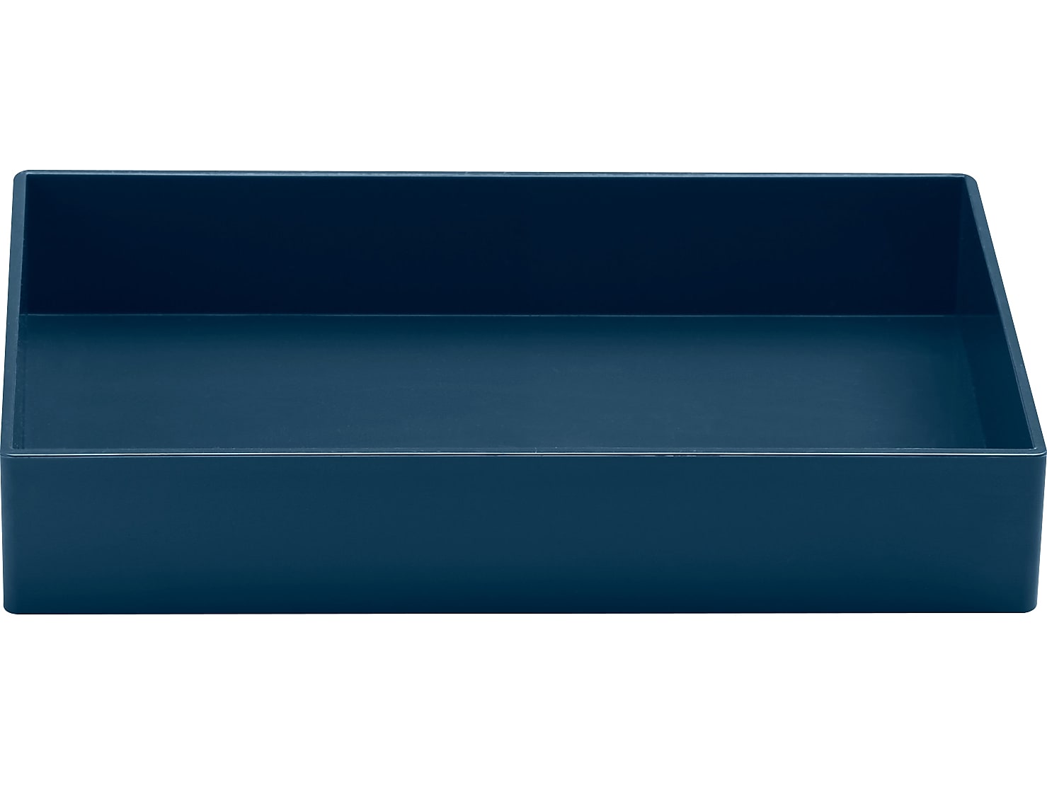 Poppin Stackable Plastic Desk Tray, Slate Blue (105975)