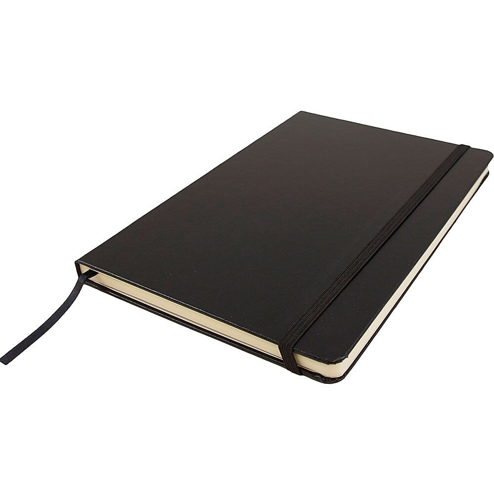 JAM Paper Pocket Notebook, 5.875" x 8.5", Narrow Ruled, 100 Sheets, Black (340526600)